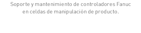 Soporte y mantenimiento de controladores Fanuc en celdas de manipulación de producto.